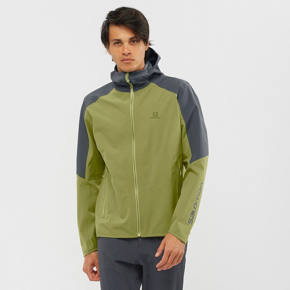 Salomon Israel OUTLINE - Mens Jackets - Olive (OHFZ-62109)